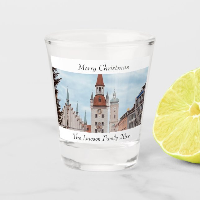 München Personalisieren Weihnachtsmarkt Deutschlan Schnapsglas (Vorderseite)