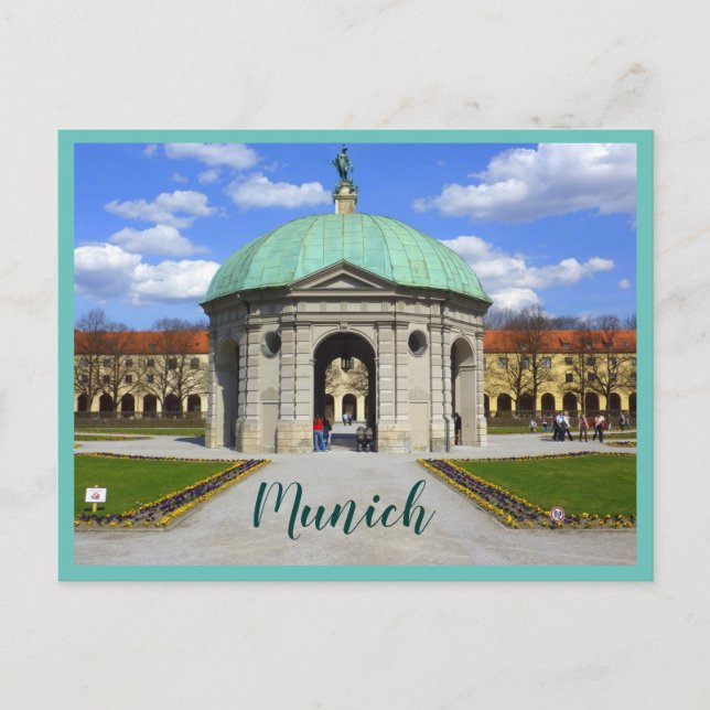 Münchener Garten (Hofgarten) Postkarte (Vorderseite)