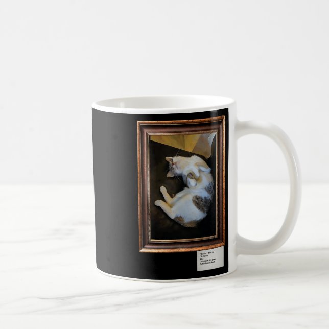 Munchie The Cat Is Chilling - Leinwand Kaffeetasse (Rechts)