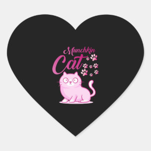 Munchkin Cat Herz-Aufkleber