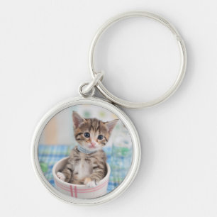 Munchkin Kätzchen mit hübschem Band Schlüsselanhänger