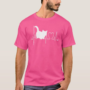 Munchkin-Katze Herzschlag Ekg Ich liebe meine Mun T-Shirt
