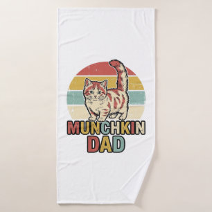 Munchkin Papa Retro Katzenliebhaber Vector-Shirt-D Badehandtuch