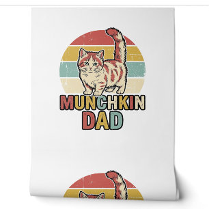Munchkin Papa Retro Katzenliebhaber Vector-Shirt-D Tapete