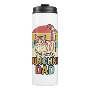 Munchkin Papa Retro Katzenliebhaber Vector-Shirt-D Thermosbecher