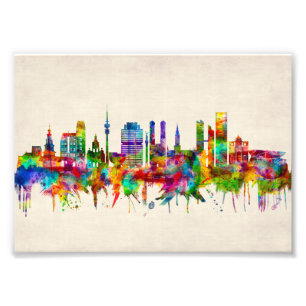 Münchner Skyline Fotodruck