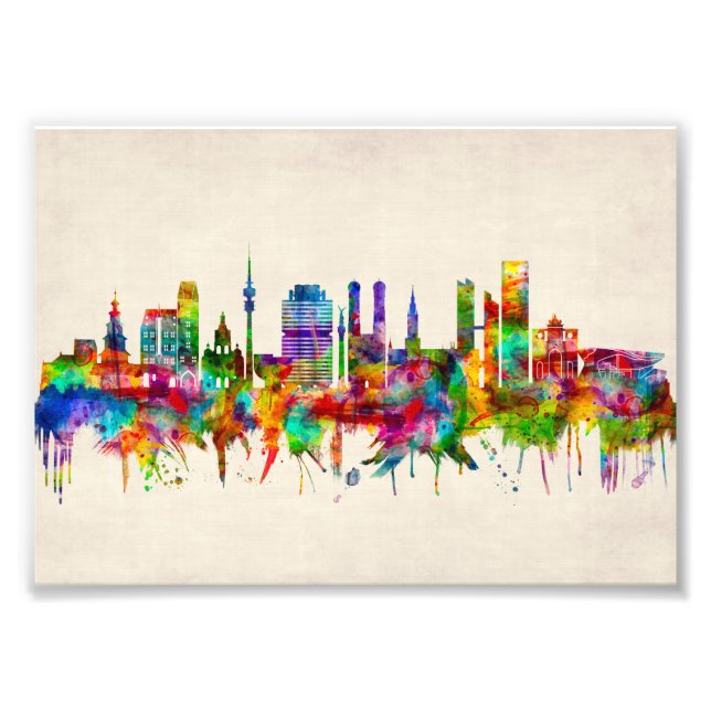 Münchner Skyline Fotodruck (Vorne)