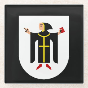 Münchner Wappen Glasuntersetzer