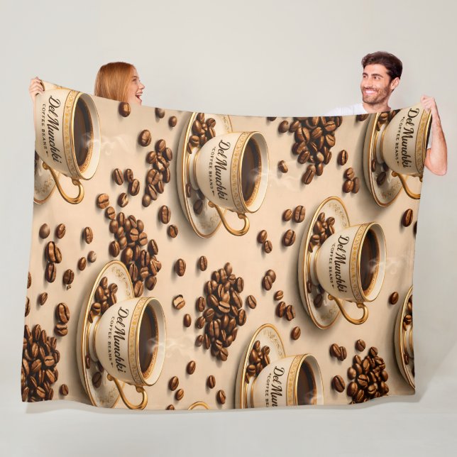 Munchy-Kaffeebohnen, Premium-Flanelldecke Fleecedecke (Beispiel)