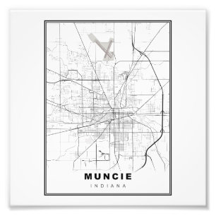 Muncie Map Fotodruck