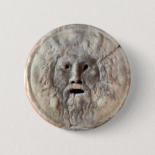 Mund der Wahrheit - La Bocca della Verità, Rom Ita Button