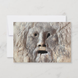 Mund der Wahrheit - La Bocca della Verità, Rom Ita RSVP Karte