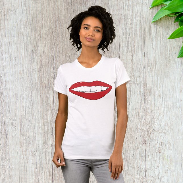 Mund-Frauen-T - Shirt lächeln (Von Creator hochgeladen)