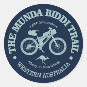 Munda Biddi Trail (Radfahren) Runder Aufkleber