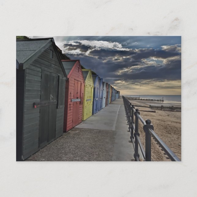 Mundesley Beach Huts Postkarte (Vorderseite)