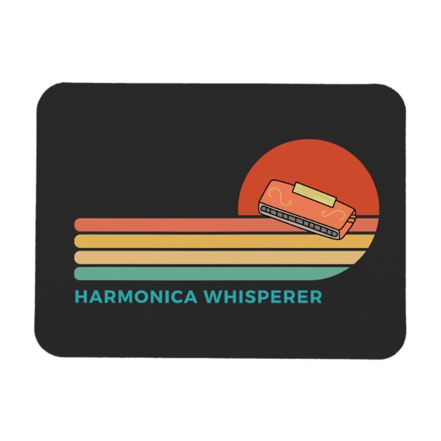 Mundharmonika-Flüsterer  Magnet (Horizontal)