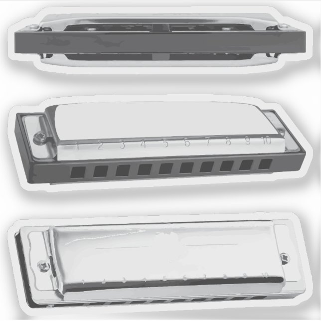 Mundharmonika Sticker Set (Vorderseite)