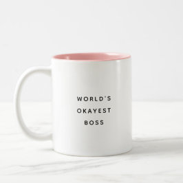 Mundiales Okayester Chef-Kollegen-Manager-Moderne- Zweifarbige Tasse
