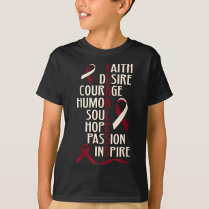 Mundkopfkrebs-Bewusstsein ohne Angst T-Shirt