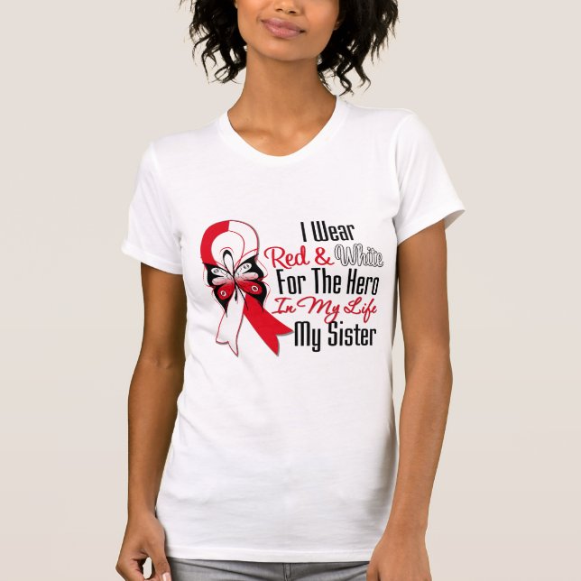 Mundkrebs-Band-Held meine Schwester T-Shirt (Vorderseite)