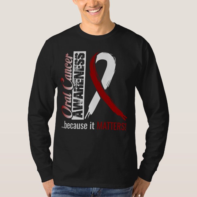 Mundkrebs-Bewusstseins-T - Shirt-Geschenk-Idee T-Shirt (Vorderseite)