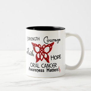 Mundkrebs-keltischer Schmetterling 3 Zweifarbige Tasse