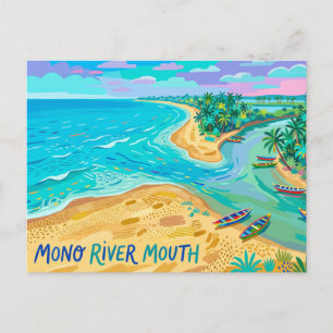 Mündung des Mono-Flusses Benin Postkarte
