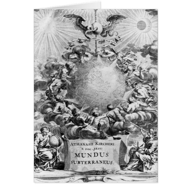 Mundus Subterraneus durch Athanasius Kircher (Vorne)