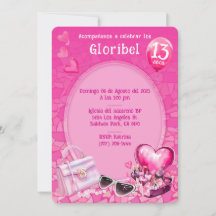 Muñeca Personalizada Plantilla de Cumpleaños Rosa