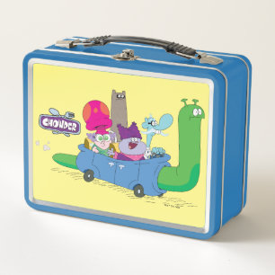 Mung, Chowder, Shnitzel & Truffles in Snail Car Metall Brotdose