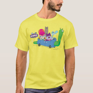 Mung, Chowder, Shnitzel & Truffles in Snail Car T-Shirt