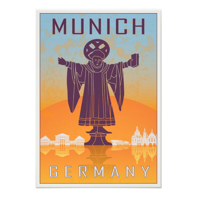 Munich vintage Plakat Fotodruck (Vorne)