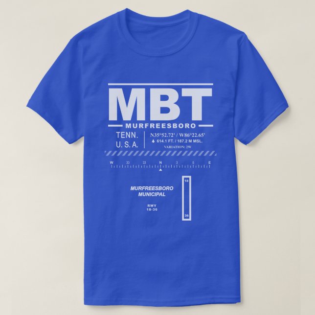 Municipal Airport MBT T - Shirt Murfreesboro (Design vorne)