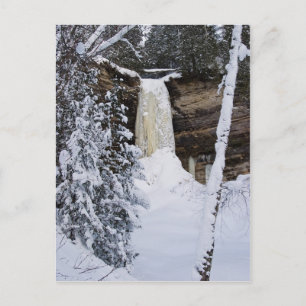 Munising Falls in Winter Postcardcopy Postkarte