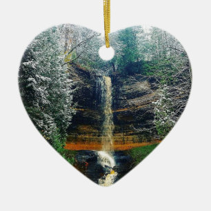 Munising fällt obere Halbinsel Michigan Keramik Ornament