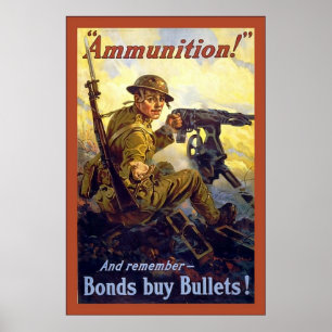 Munition! ~Vintage Weltkrieg 1 Poster