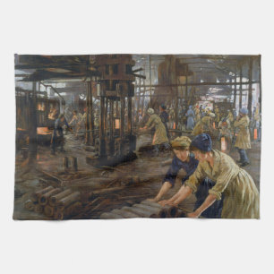 Munitions Girls 1918 bei Factory World War 1 Geschirrtuch