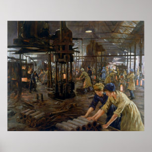 Munitions Girls 1918 in einer Fabrik Erster Weltkr Poster