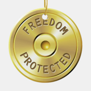 Munitionspatrone von einer abgefeuerten Kugel, Keramikornament