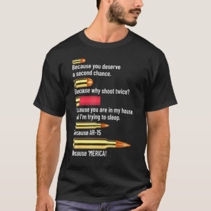 Munitionstabelle Munition Waffenbesitzer Pistolen- T-Shirt