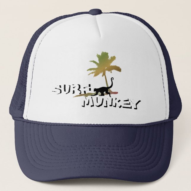 Munkey sur la conception de plage sur le casquette (Devant)