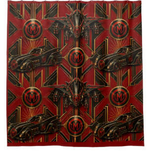 Munkus Art Deco Duschvorhang/Nachtpatrouille Duschvorhang