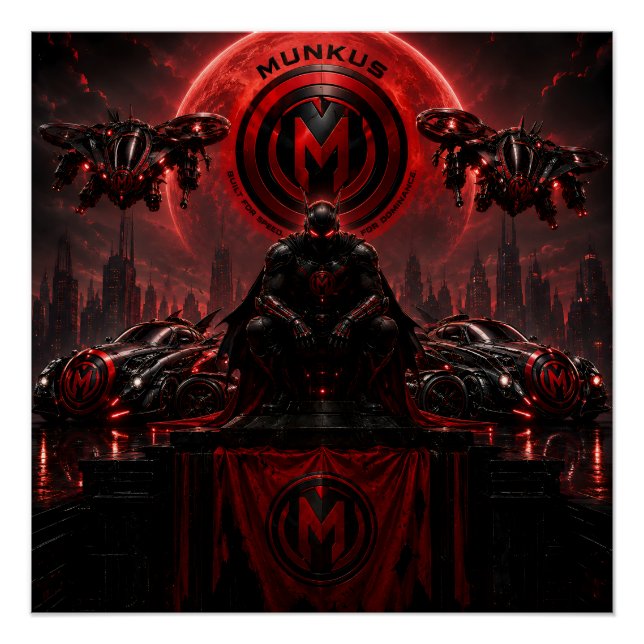 Munkus Crimson Moon Glassey Poster/Munkus Poster (Vorderseite)