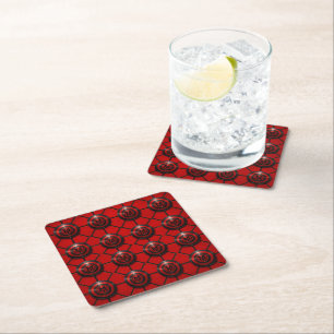 Munkus-Emblem-Papieruntersetzer/Drinks/Bar Rechteckiger Pappuntersetzer