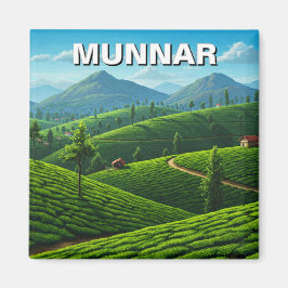Munnar Kerala India Tea Plantation Magnet