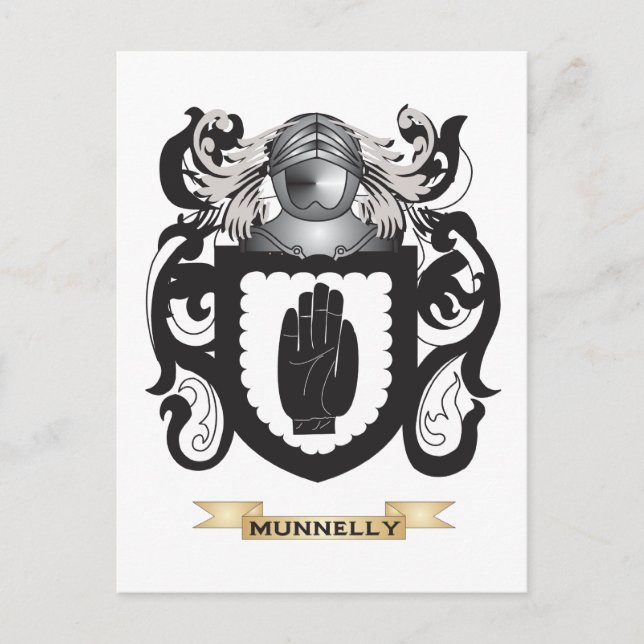 Munnelly Coat of Arms (Familienwappen) Postkarte (Vorderseite)