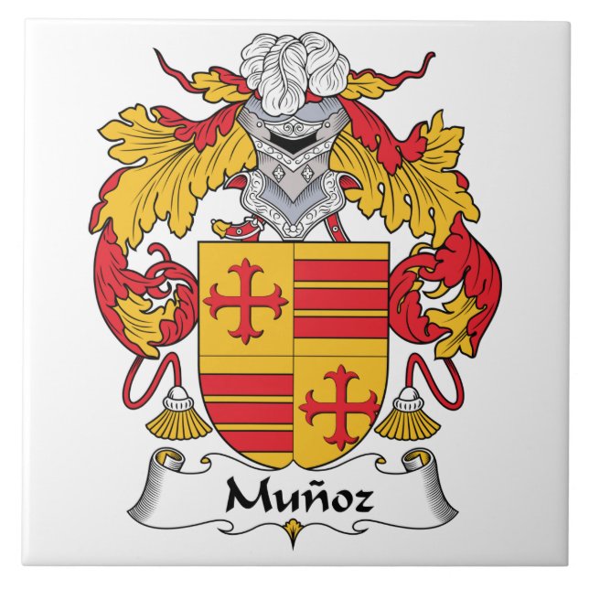 Munoz Familienwappen Fliese (Vorderseite)