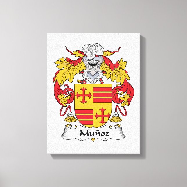 Munoz-Familienwappen Leinwanddruck (Vorderseite)