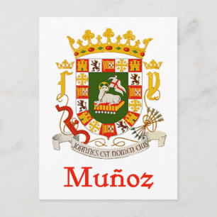 Munoz Schild von Puerto Rico Postkarte