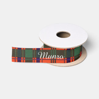 Munro Clan karierter schottischer Tartan Satinband